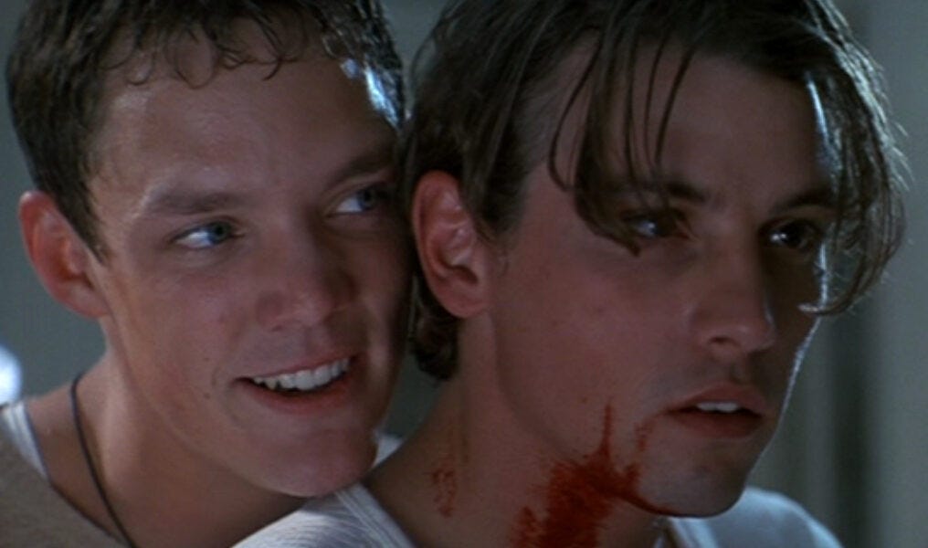 Stu Macher and Billy Loomis at the end of Scream.