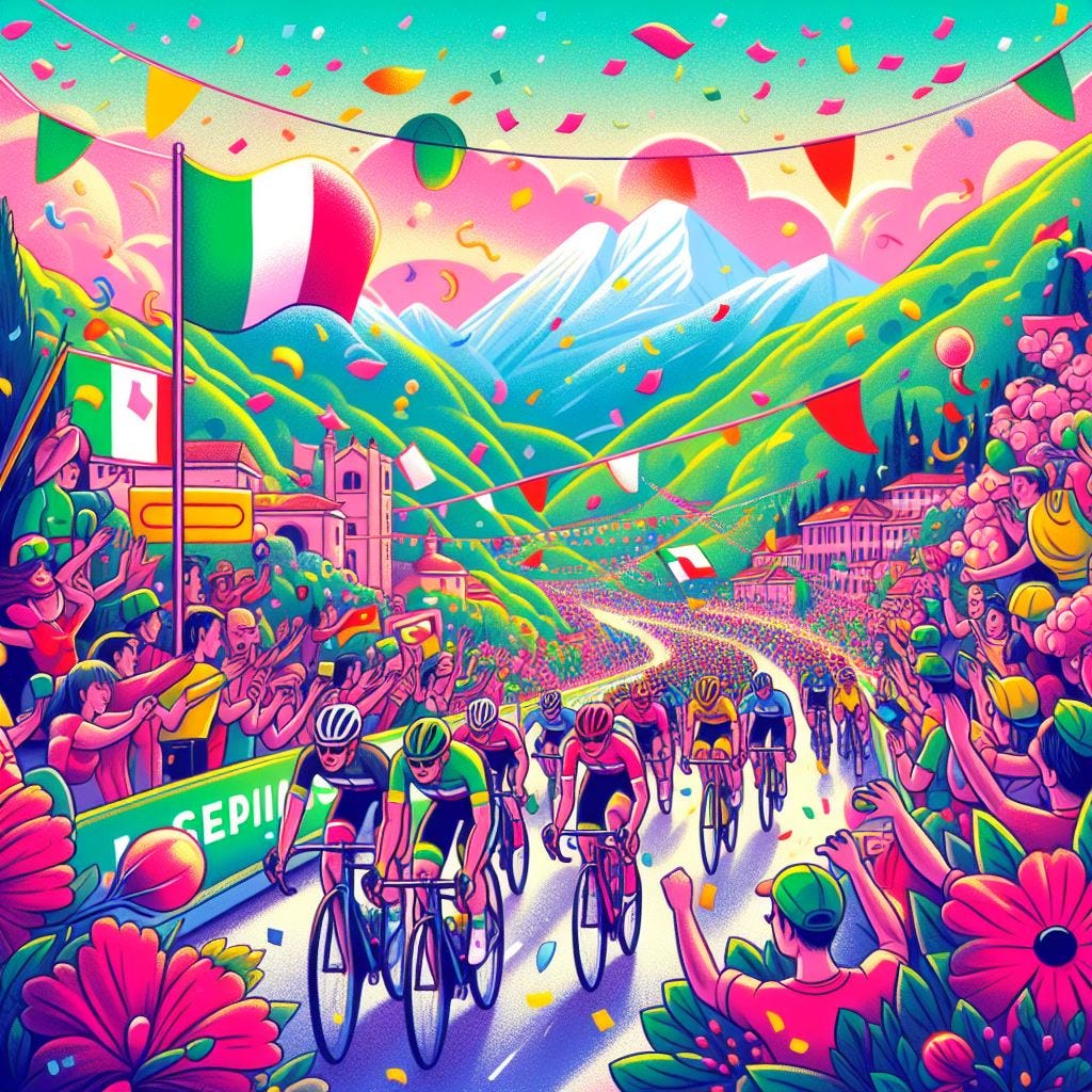 un'immagine festosa del Giro d'Italia