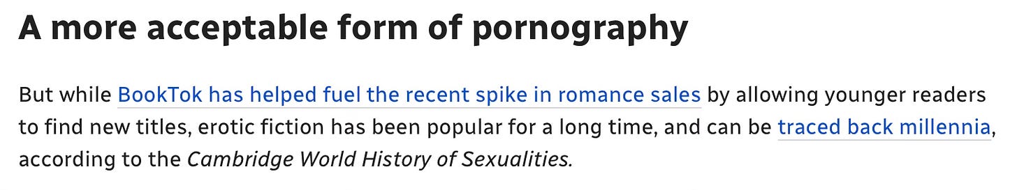 Article subheading: A more acceptable from of pornography