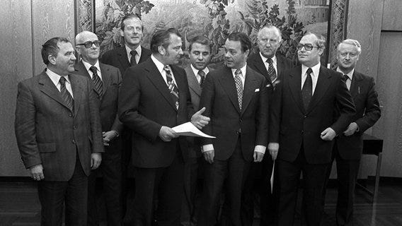 The CDU/FDP Cabinet 1977 © Reuters photo: Wolfgang Weihs