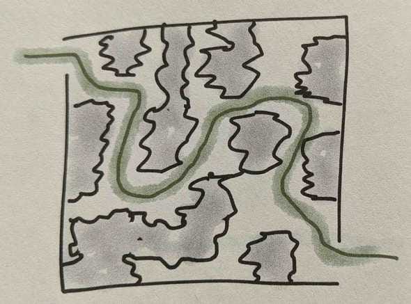 Technical debt adds twisty passages, that makes you take more time going from one place to another