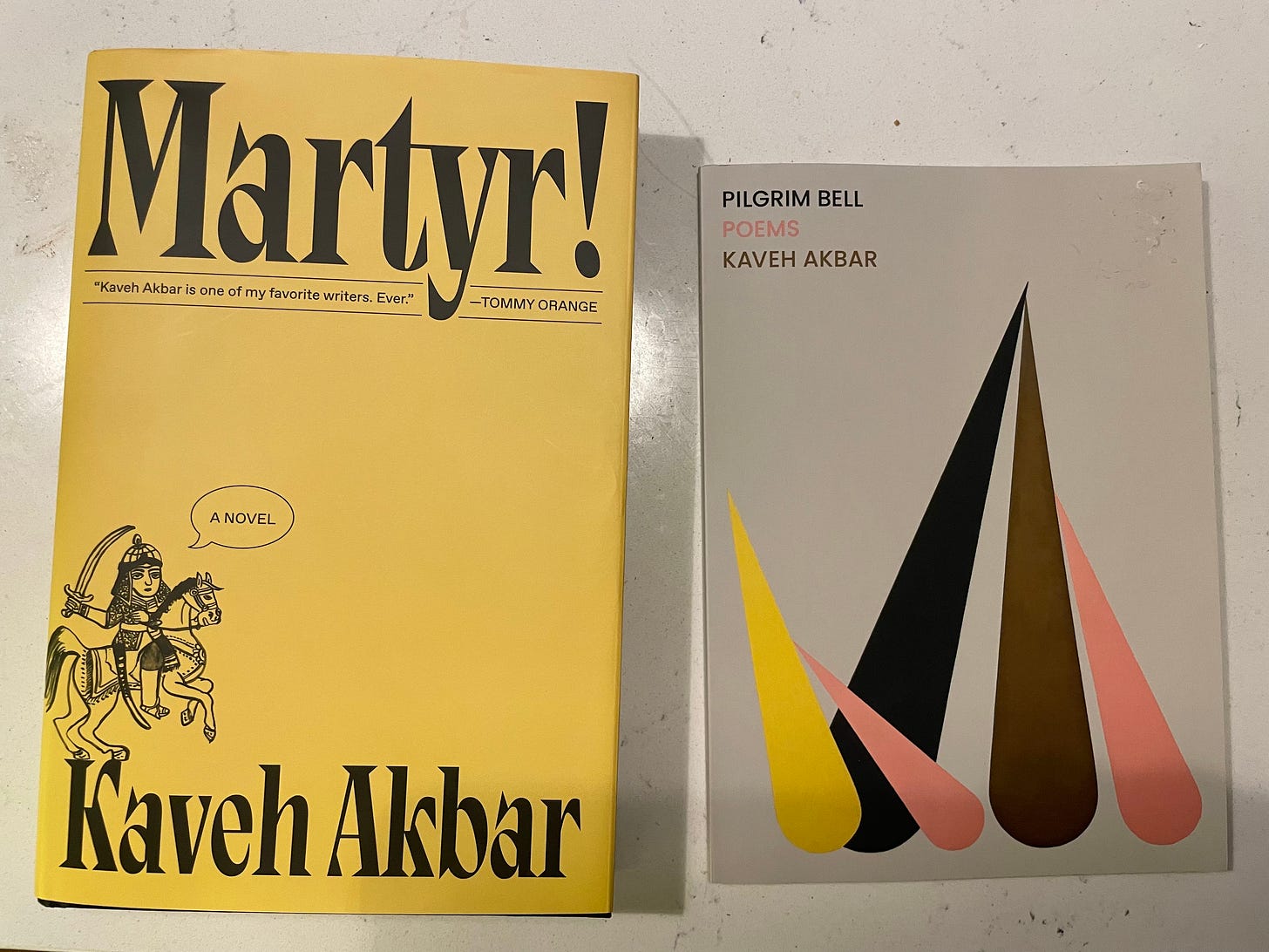 Martyr! by Kaveh Akbar and Pilgrim Bell by Kaveh Akbar