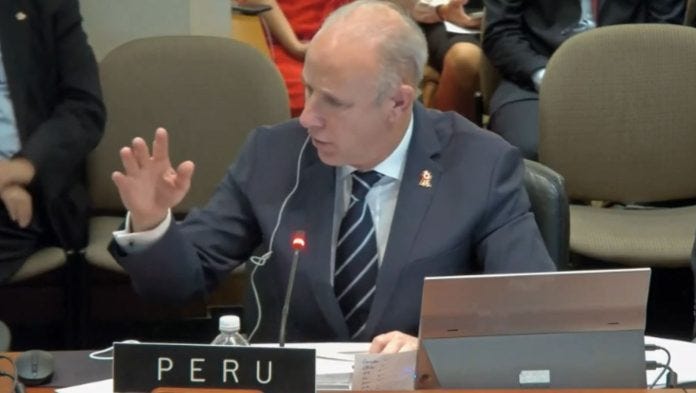 El contundente discurso del canciller de Perú en la OEA sobre Venezuela