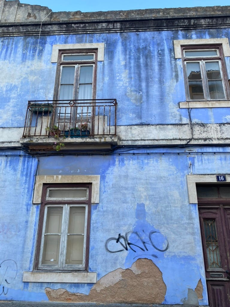 Blue building