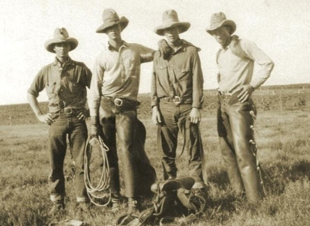 Cowboys in 1890s Montana