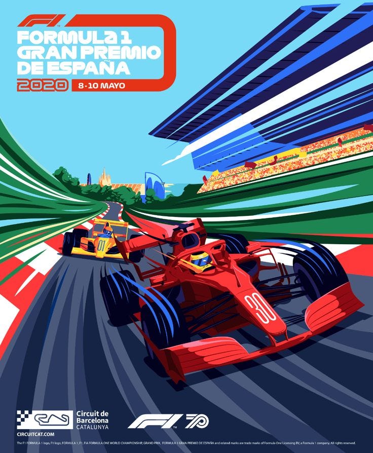Spain Grand Prix of Formula1 on Behance | Spain grand prix, Vintage racing  poster, Grand prix posters