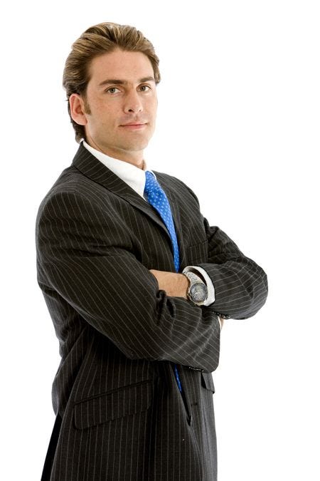 Business man portrait isolated over a white background | Freestock photos