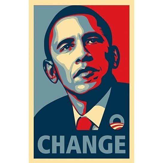 RARE Obama Campaign Poster - CHANGE Movie Poster (11 x 17) - Item # MOV421389