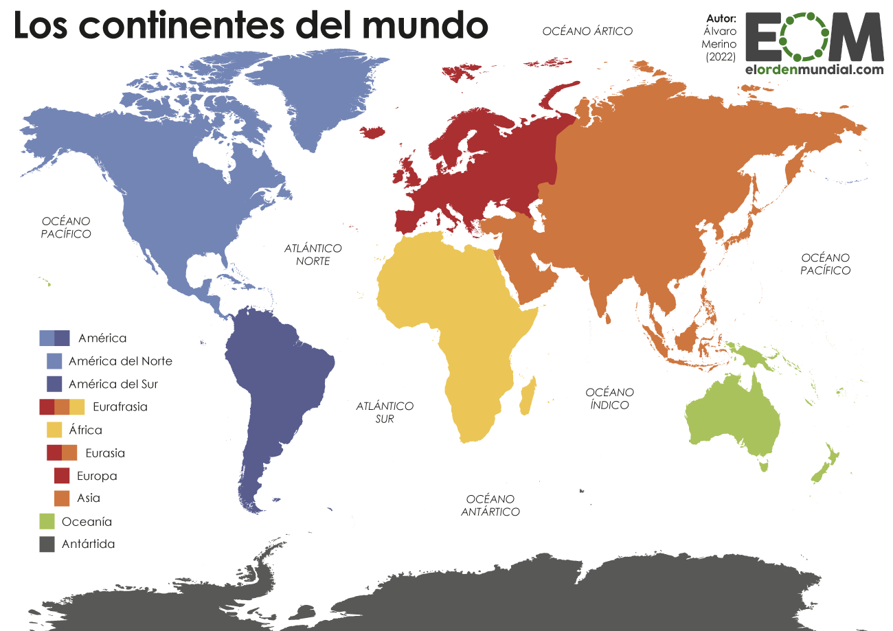 Cuántos continentes hay en el mundo