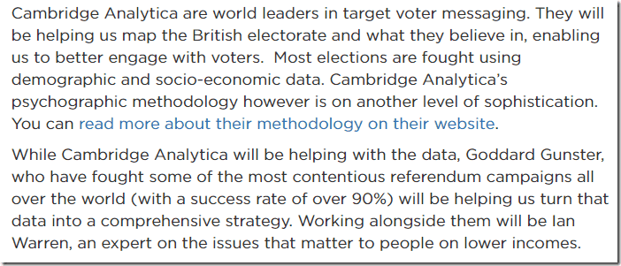 Cambridge Analytica - BREXIT