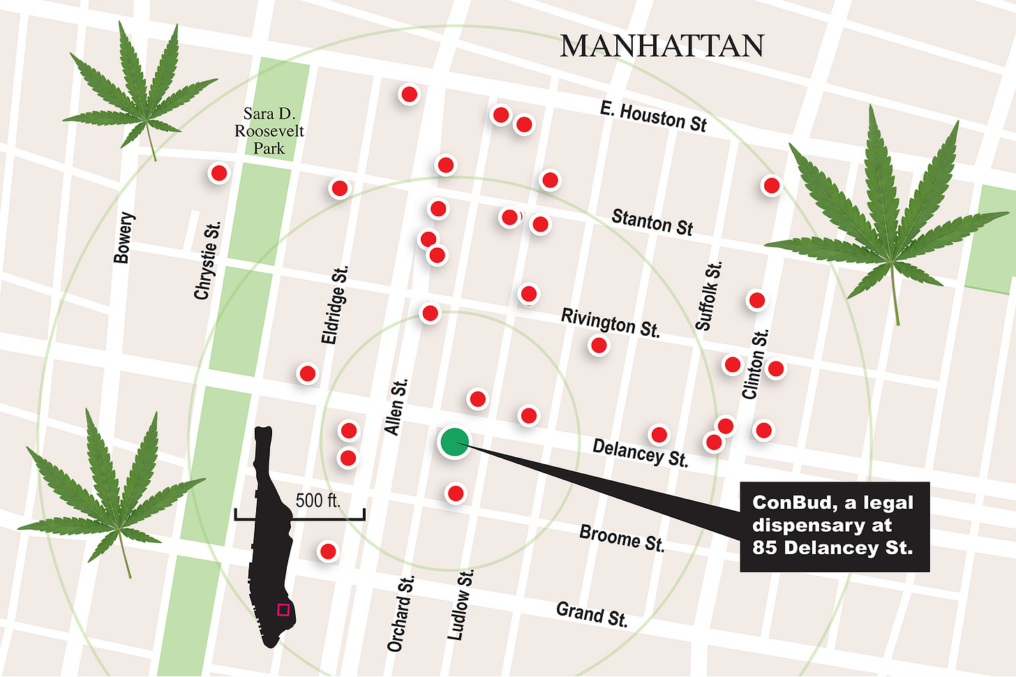 Over 30 illegal weed shops surround single legal cannabis dispensary in  this popular NYC neighborhood