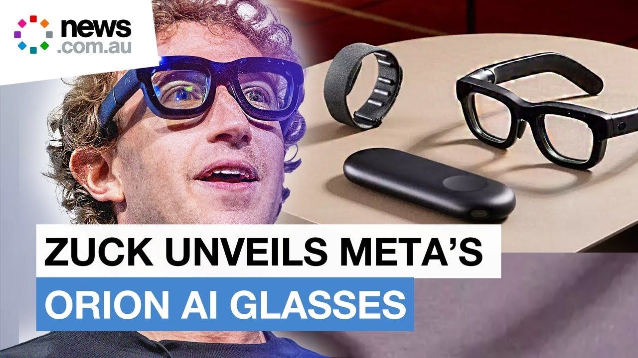 Mark Zuckerberg reveals Meta's Orion AR glasses prototype - YouTube