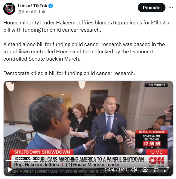 LoTT EXPOSES Dem's Cancer Funding LIE