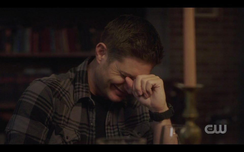 dean winchester drunk full and laughing with john spn 1413