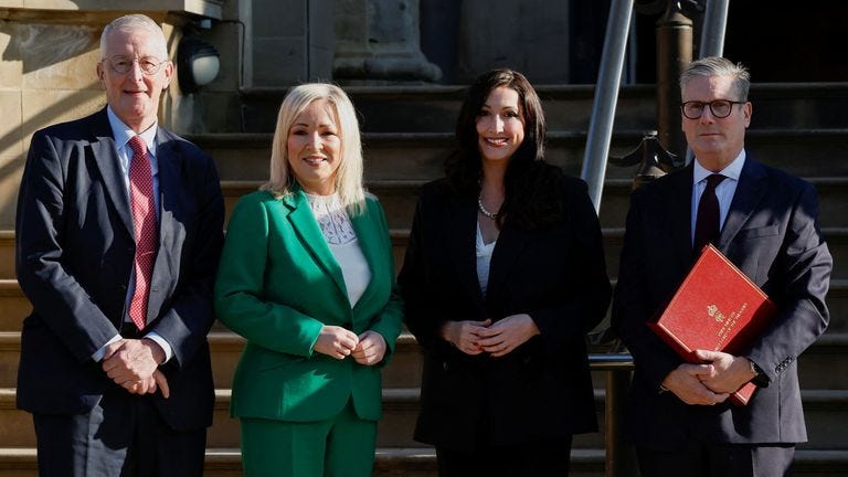 Sir Keir Starmer arrives at Stormont to meet NI leaders | News UK Video  News | Sky News