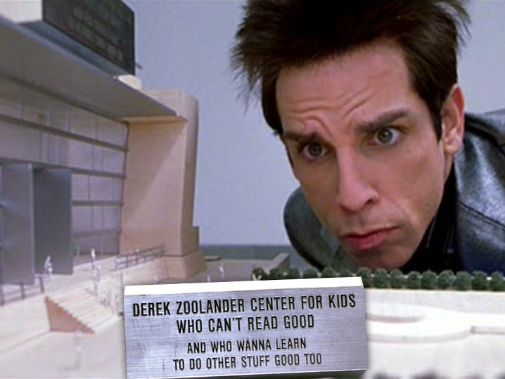 'Zoolander 2' ... 'Center For Kids Who Can't Read Good' Becomes The ...