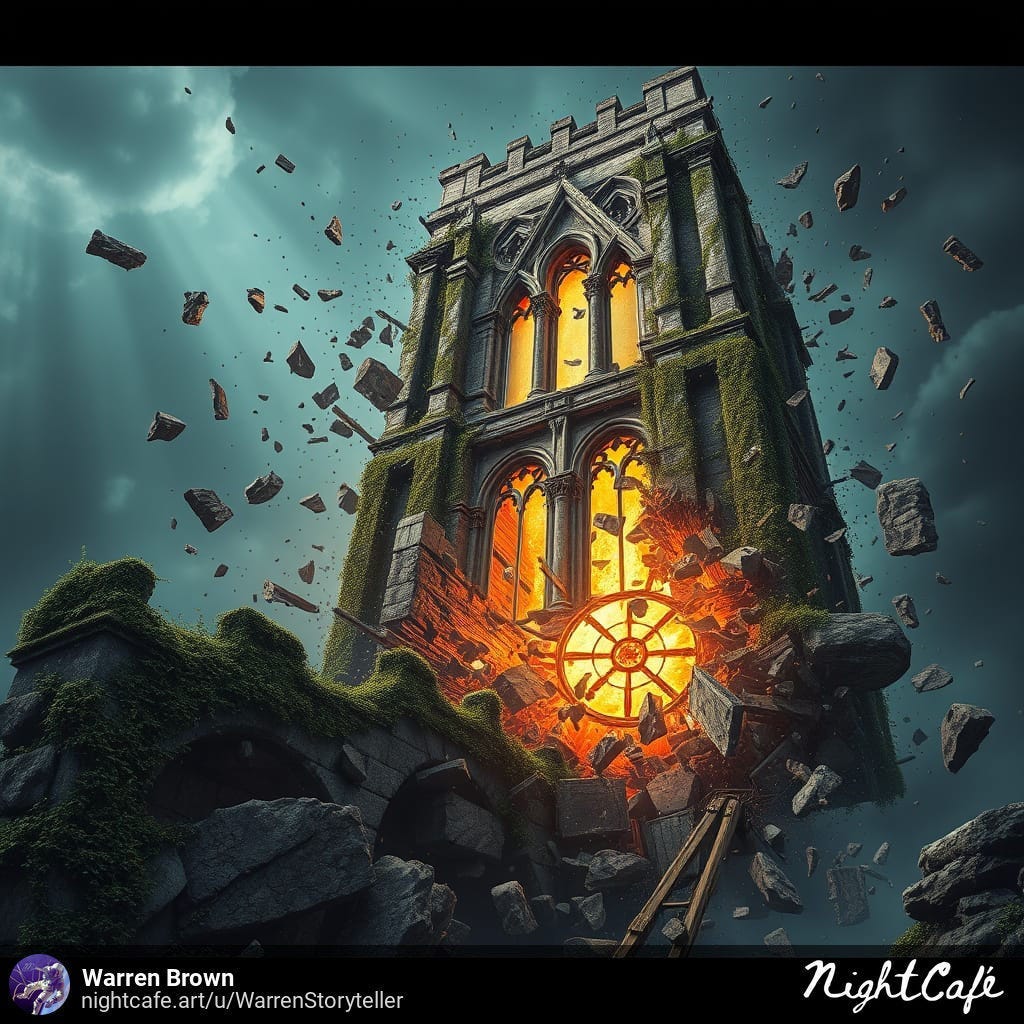 The exploding tower