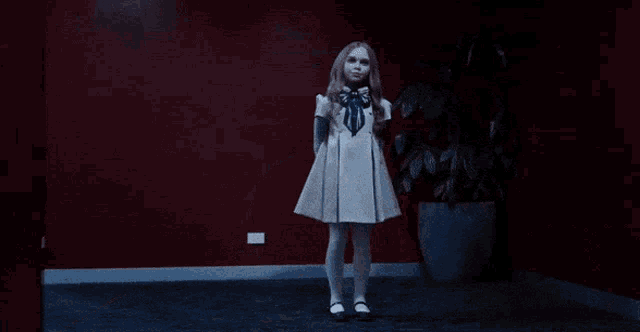 The M3GAN robot doing a blank faced shimmy and flip into the hearts of scroll-poisoned viewers everywhere