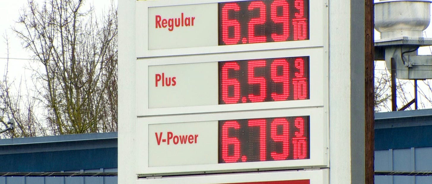 Portland gas station charging nearly $6.30 a gallon for regular