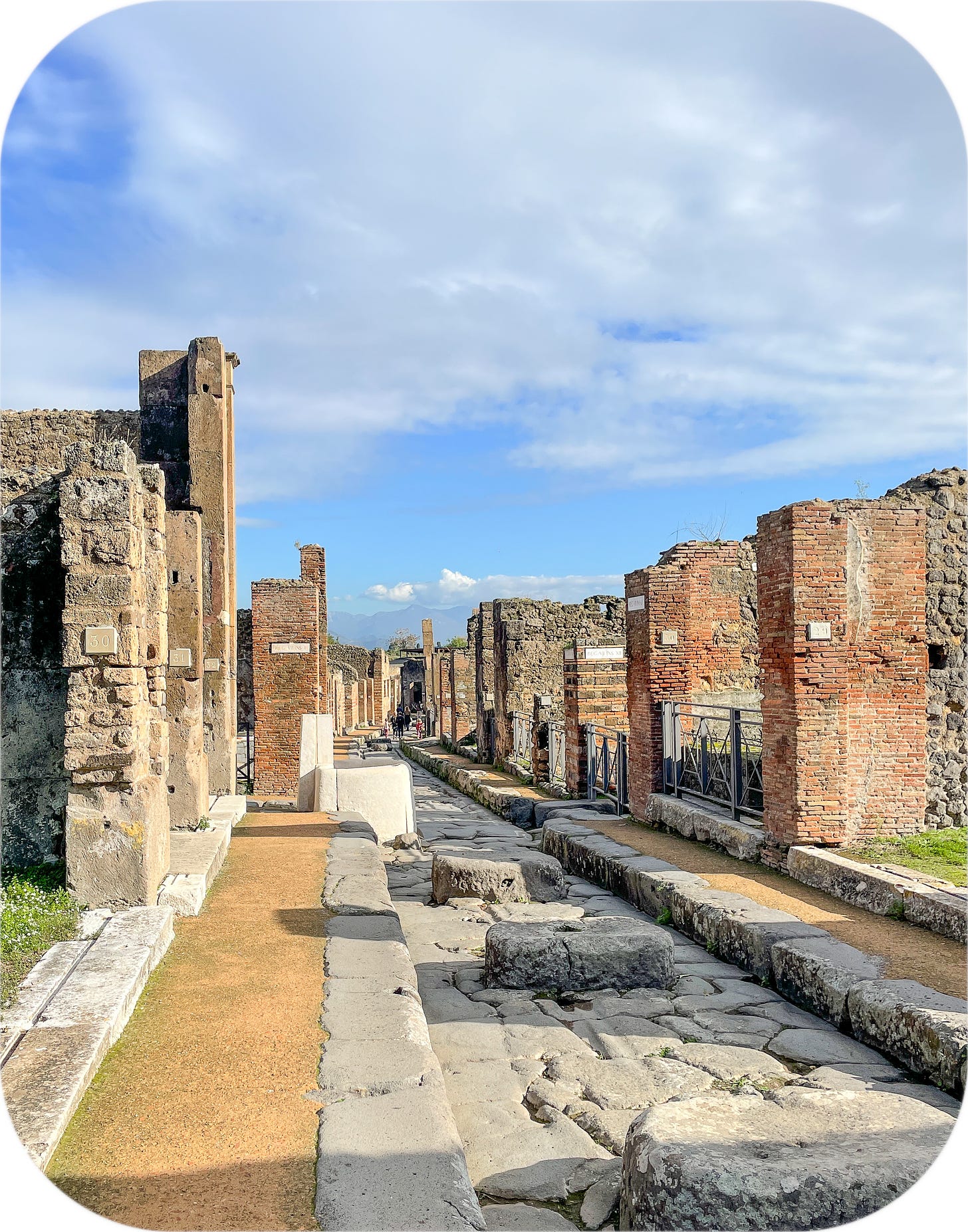 Excavated streets in Pompeii, Itally