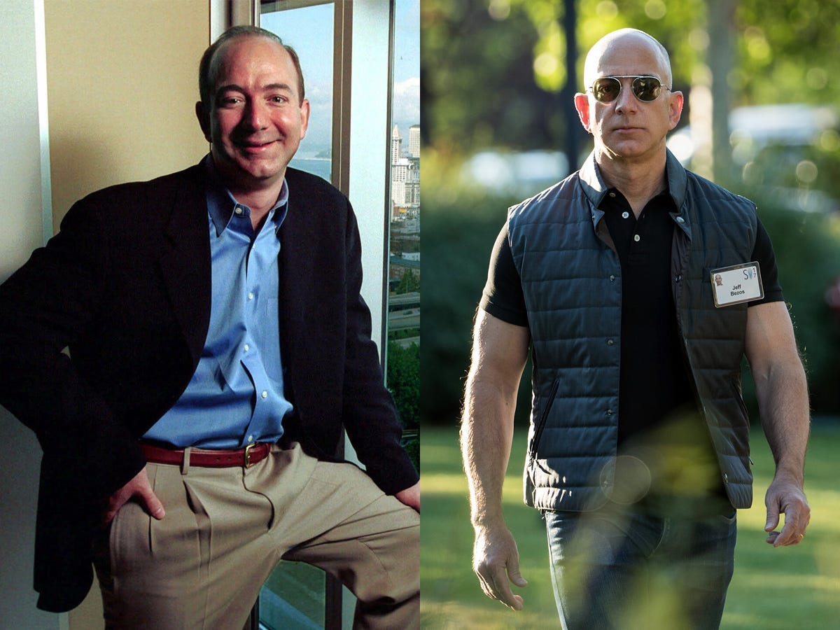 Before and After Photos Elon Musk Jeff Bezos - Business Insider