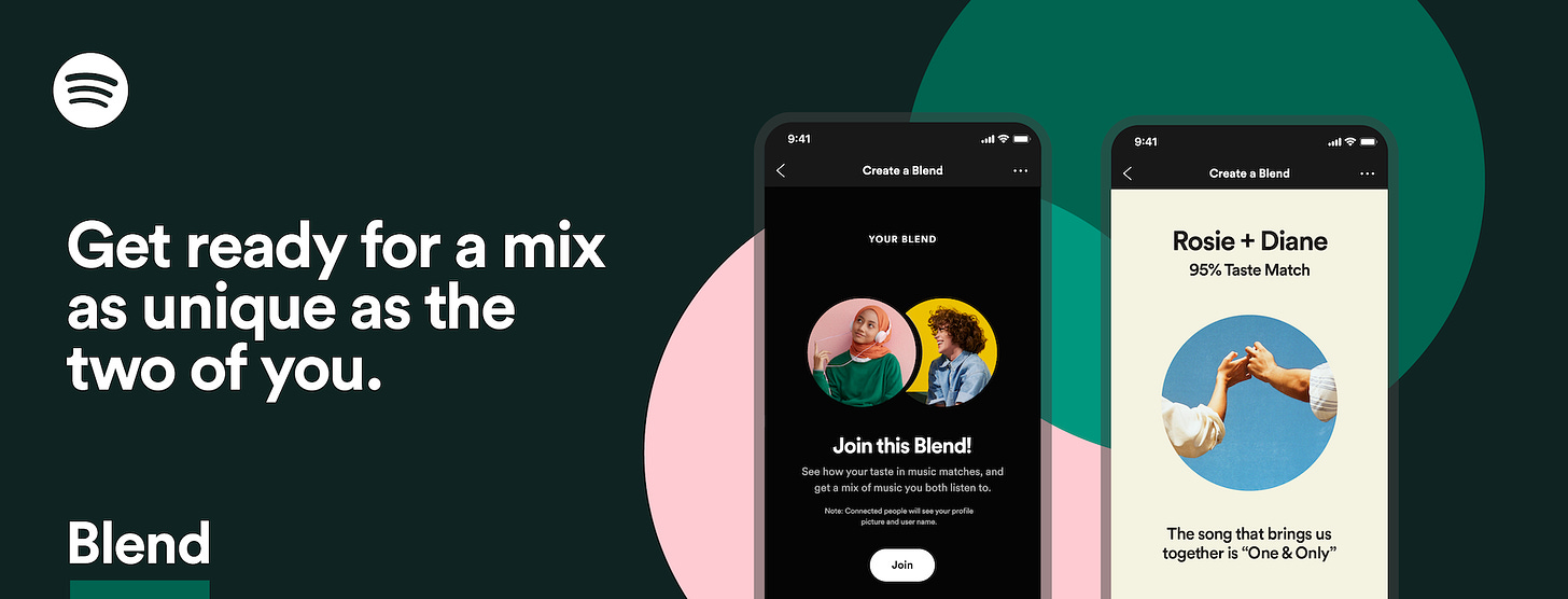 How Spotify's Newest Personalized Experience, Blend, Creates a Playlist for  You and Your Bestie — Spotify