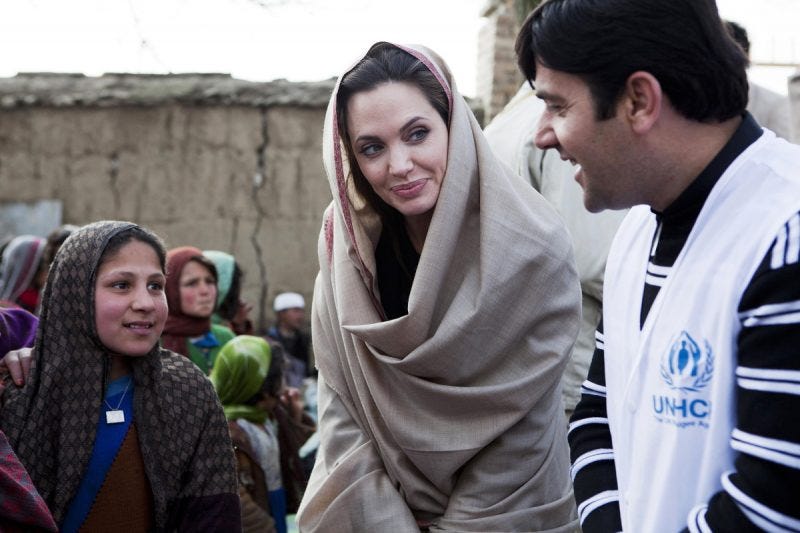 angelina jolie working angle looks