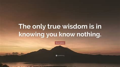 Socrates Quote: "The only true wisdom is in knowing you know nothing." (22 wallpapers) - Quotefancy