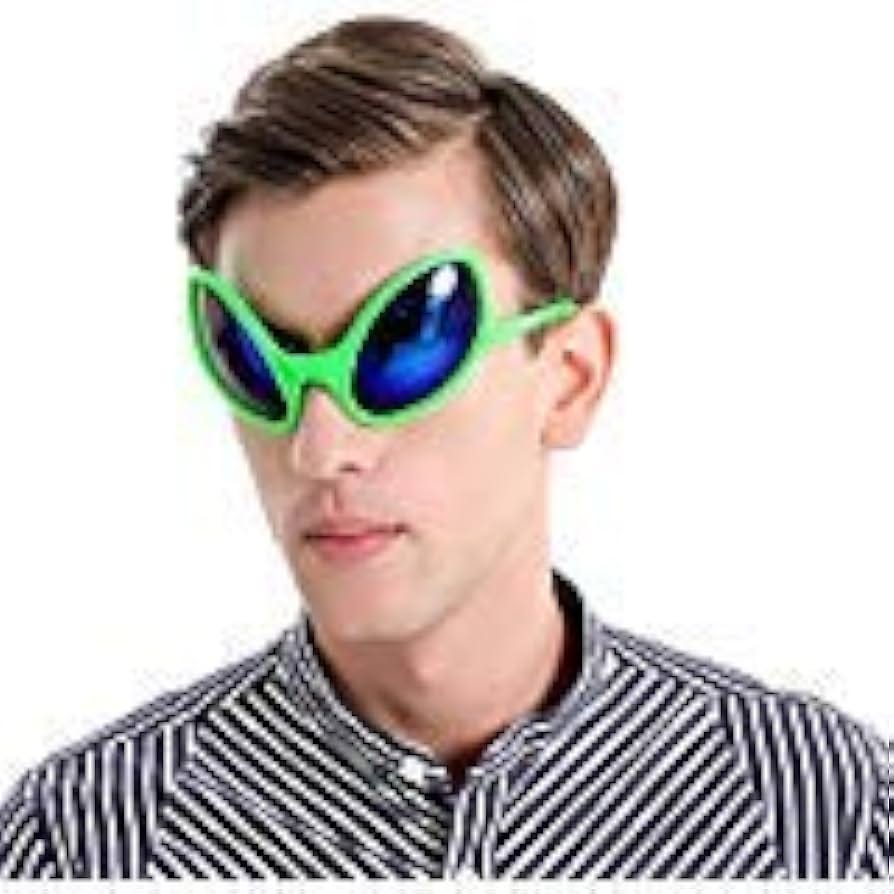 Funny Alien Costume Mask Novelty Glasses Halloween Party Photobooth Props  Favors Accessories Party Supplies Decoration Gift (Green)