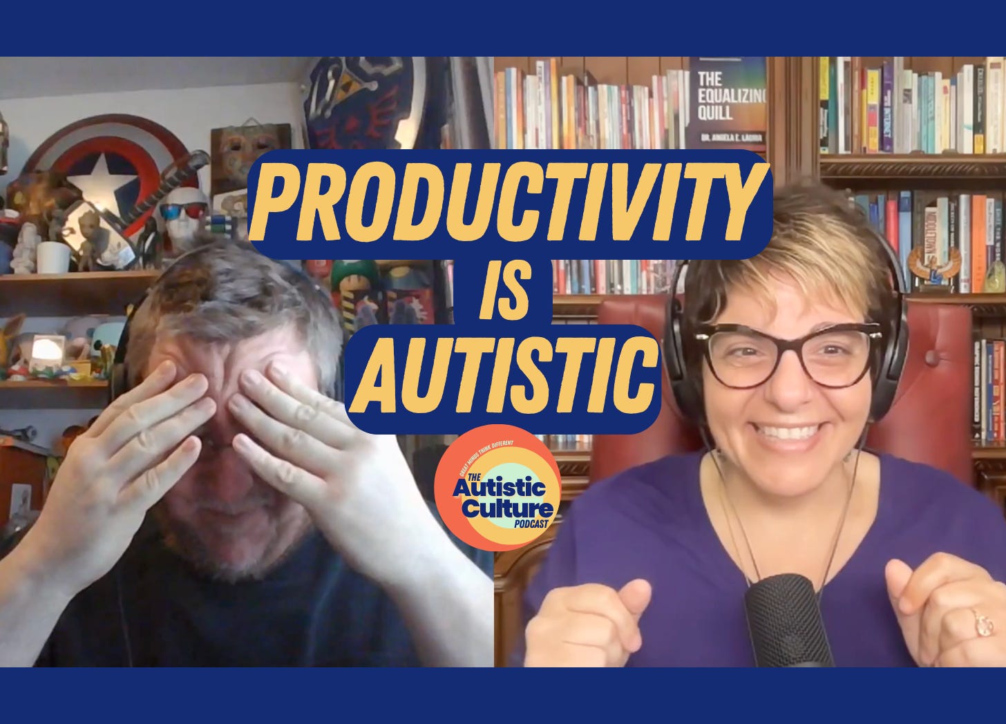 Listen to Autistic podcast hosts discuss: Why do Autistic people find it hard to change their habits and stay on schedule? Autism podcast | Avoid Autistic burnout and reduce shame--the truth about Autistic habits and productivity!