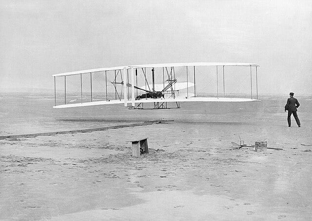 The Wright brothers first powered flight and the importance of American entrepreneurship