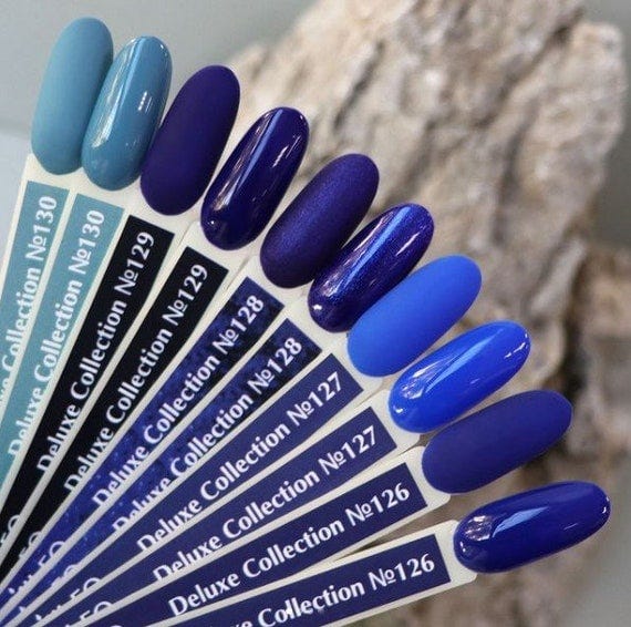 Komilfo Blue Gel Polish Navy Aqua Nail Polish Royal Blue Gel Varnish 8ml  Nail Art - Etsy