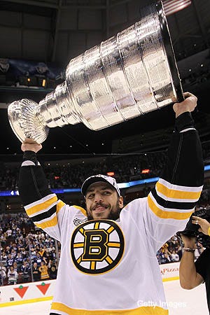 Did Vancouver fans discourage Milan Lucic's Cup celebration?