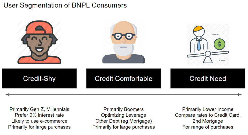 user segmentation of buy now, pay later market