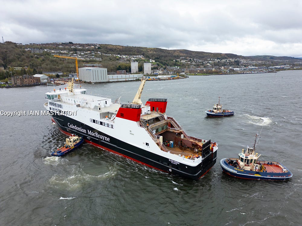 Launch of MV Glen Rosa passenger ferry at Ferguson Marine shipyard, Port  Glasgow, Scotland UK | iain masterton photography