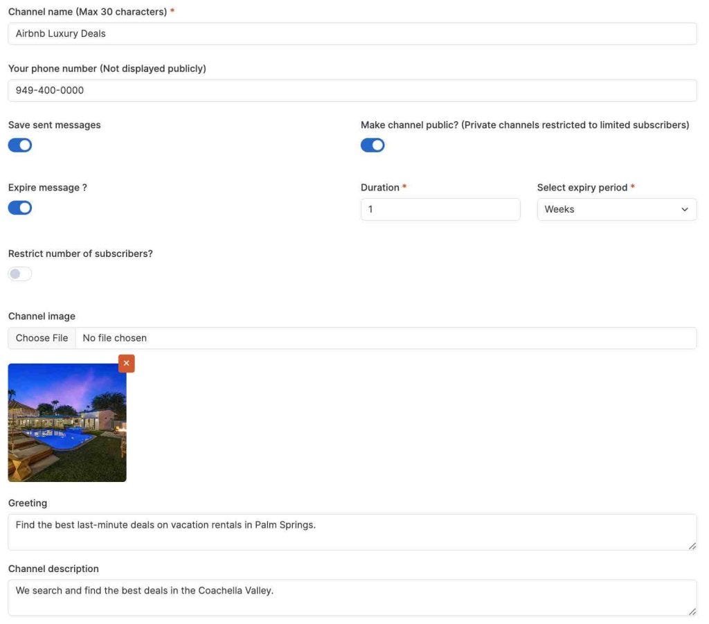 How to create a channel with FastAlert.now