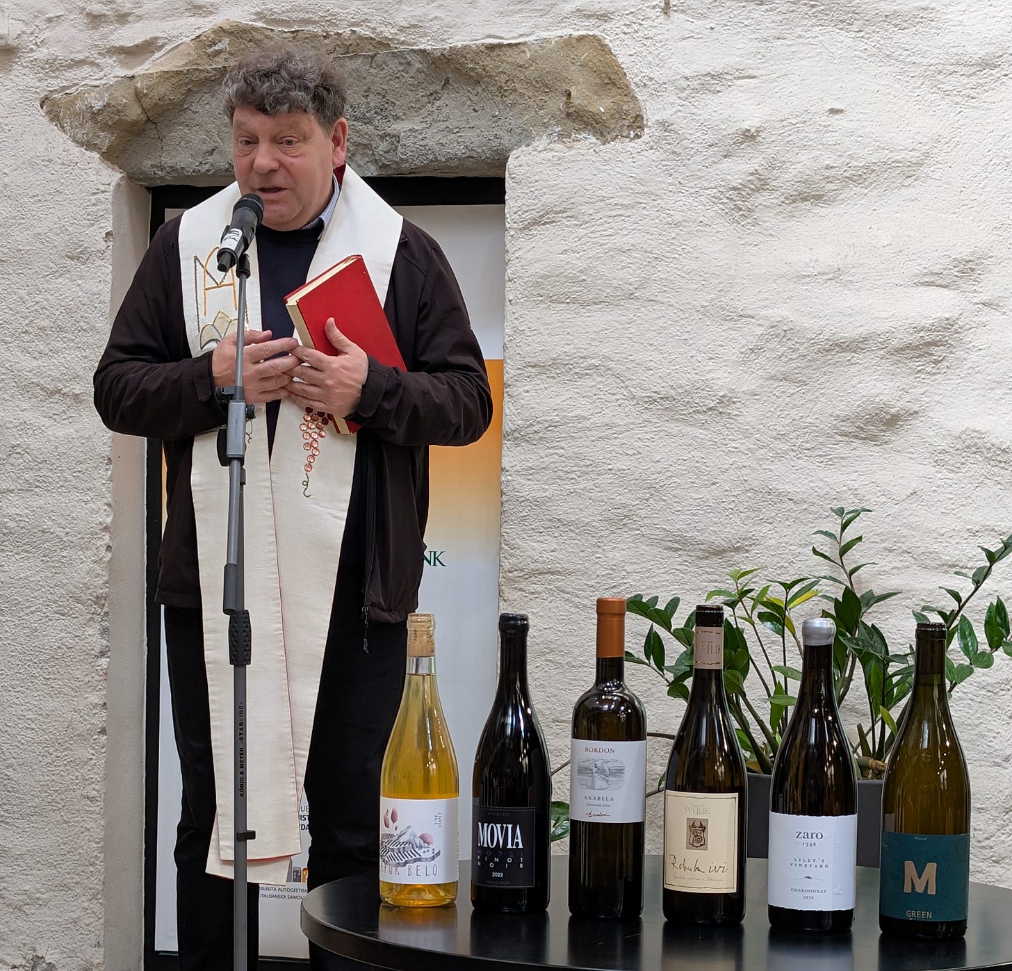 Blessing the wines at the opening of OWF 2025 Izola.