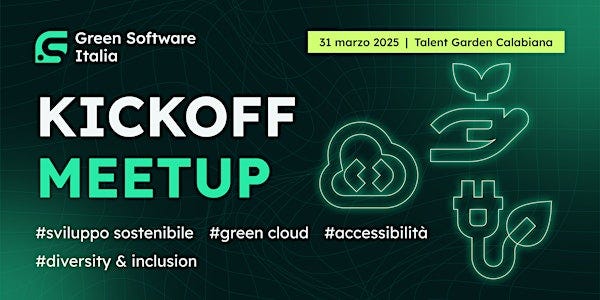 Green Software Italia - Kickoff meetup