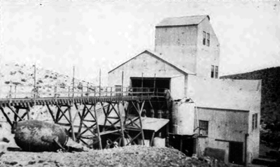 Photo of the old mill at the El Paso tine mine