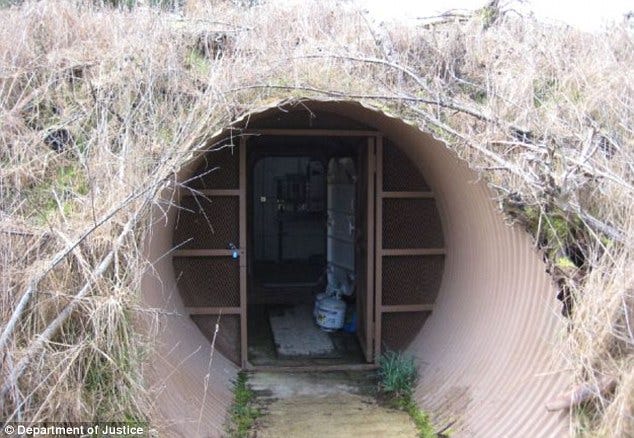 The Nemes' bunker could be sealed from the inside on the rural Yelm property and was stockpiled with goods. The FBI believe that $3million in gold and silver coins is still buried on the land in Washington, according to new court documents