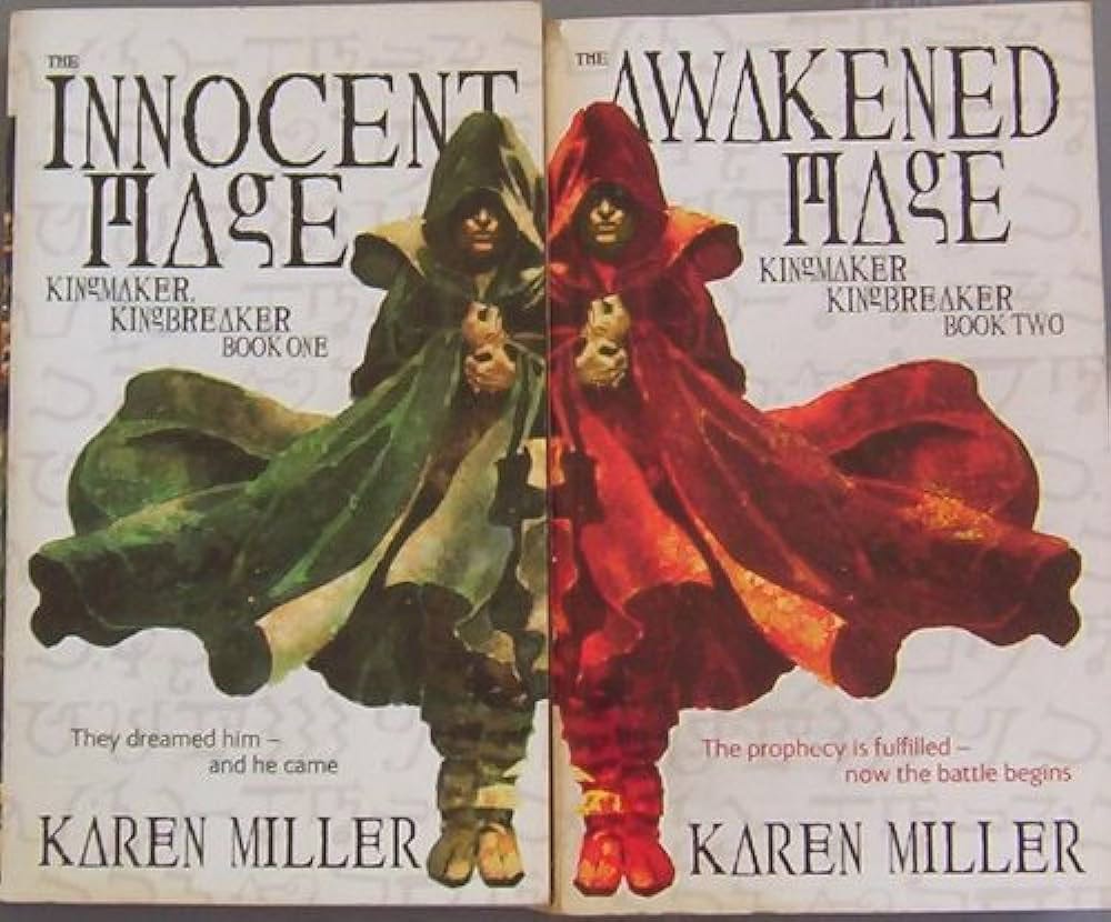 Karen Miller'dan Innocent Mage ve Awakened Mage kapakları
