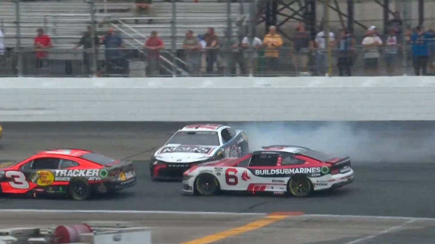 Martin Truex Jr. Brad Keselowski crash New Hampshire video USA Today 301 2024