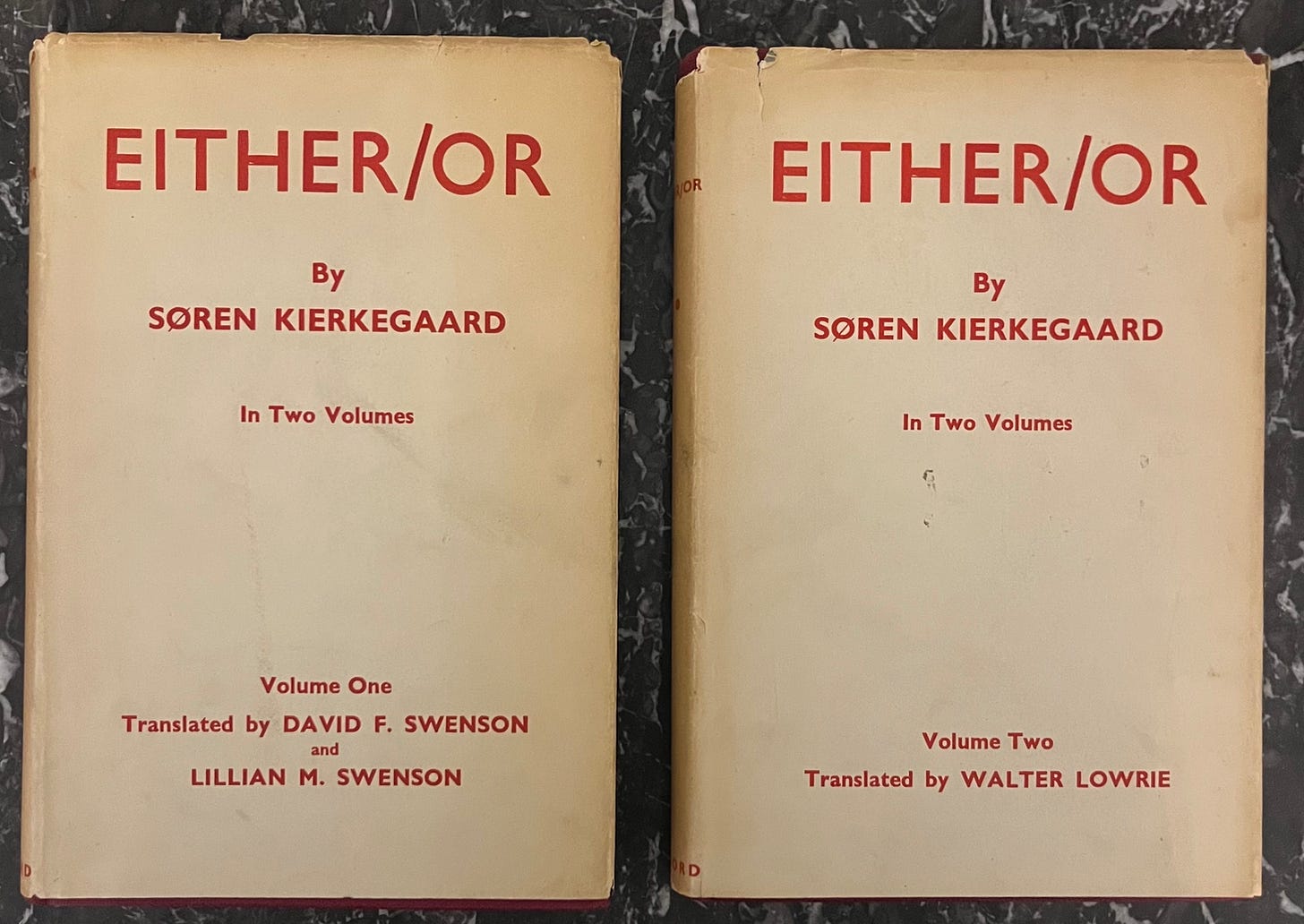 A photo of Kierkegaard's Either/Or