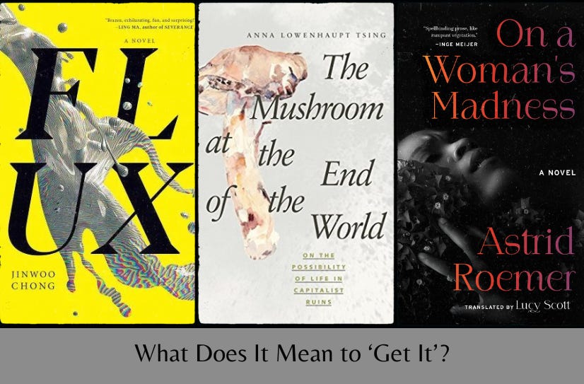 Small cover images of the three listed books above the text ‘What Does It Mean to ‘Get It’?’ on a grey background.