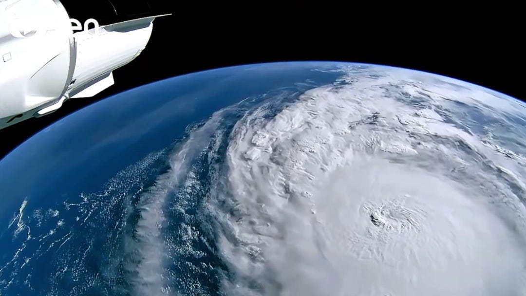 satalite photo of huge hurricane