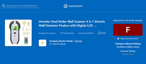 Fakespot is good at detecting fake online reviews