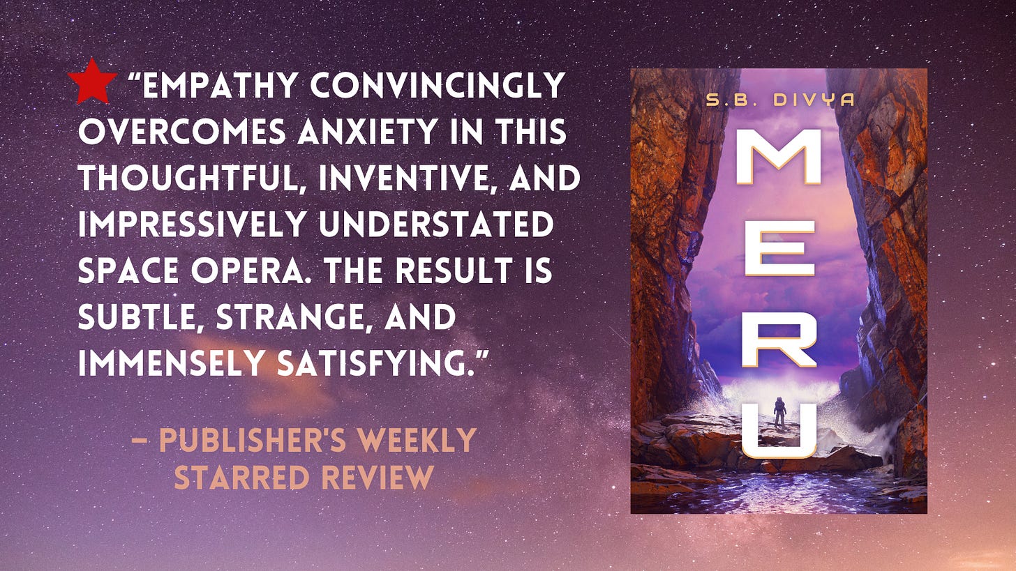 Starred review from PW for MERU — S.B. Divya