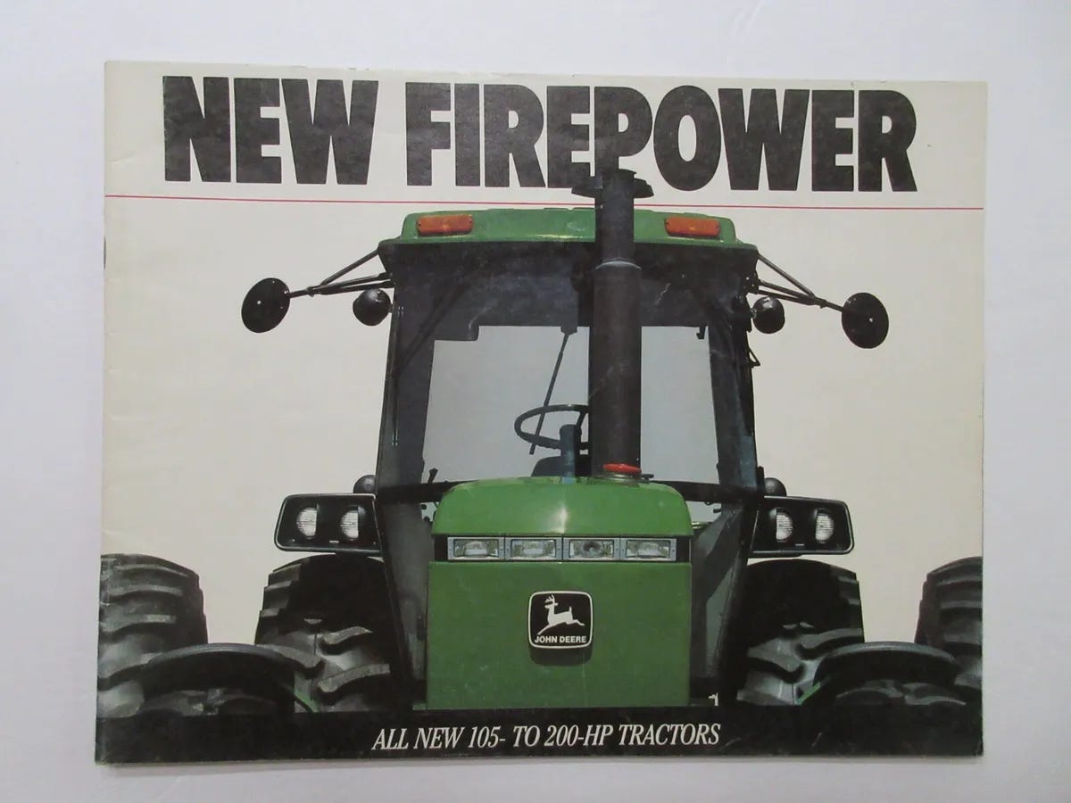 John Deere 4055 4255 4455 4555 4755 4955 Tractor Sales Brochure 1988 40  page | eBay