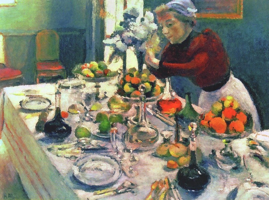 The Dinner Table Painting by Henri Matisse | Fine Art America