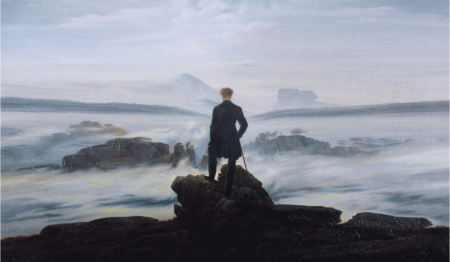 "The Wanderer above the Sea of Fog" by Caspar David Friedrich | Caspar david friedrich ...